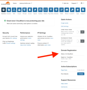 Cloudflare Dashboard Domain Registration