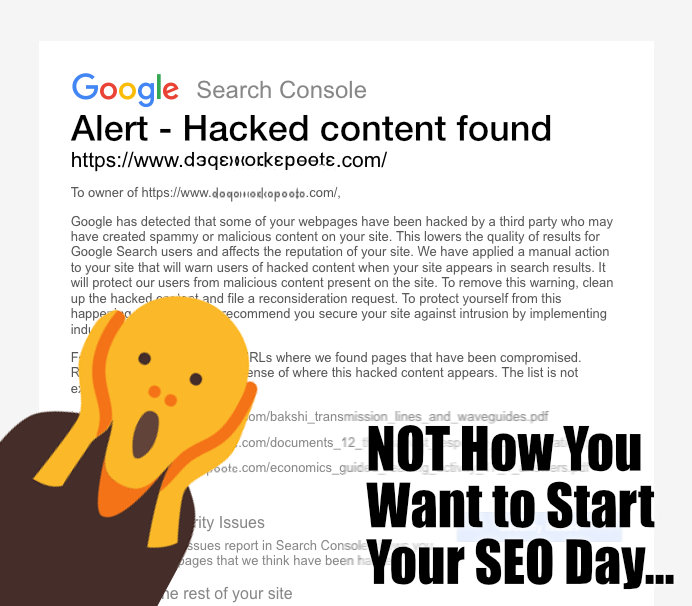 Not How You Want to Start your SEO Day